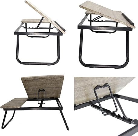 Foldable Double Head Laptop Table