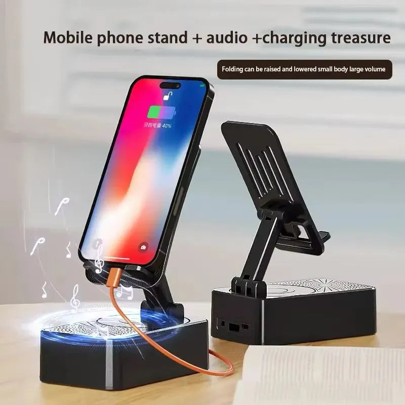 3 in 1 Bluetooth Speaker + 5000mAh Power Bank + Mobile Stand