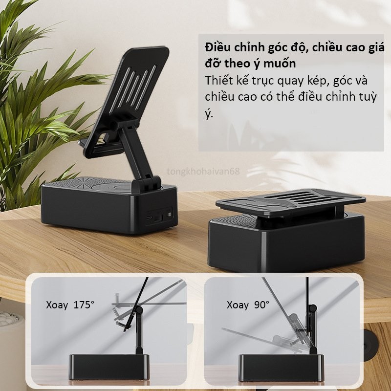 3 in 1 Bluetooth Speaker + 5000mAh Power Bank + Mobile Stand